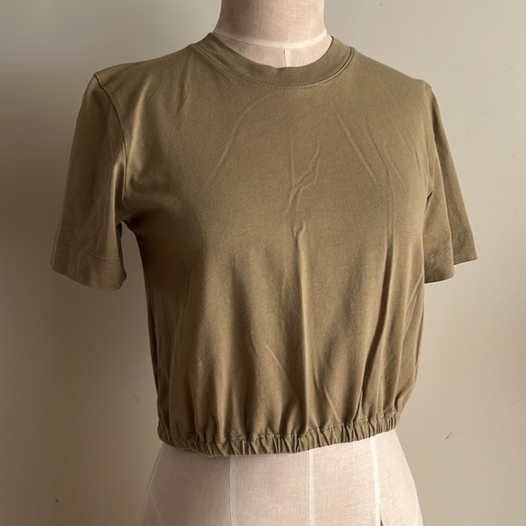 Wilfred Tops - Wilfred Green Crop T-shirt Womens Small